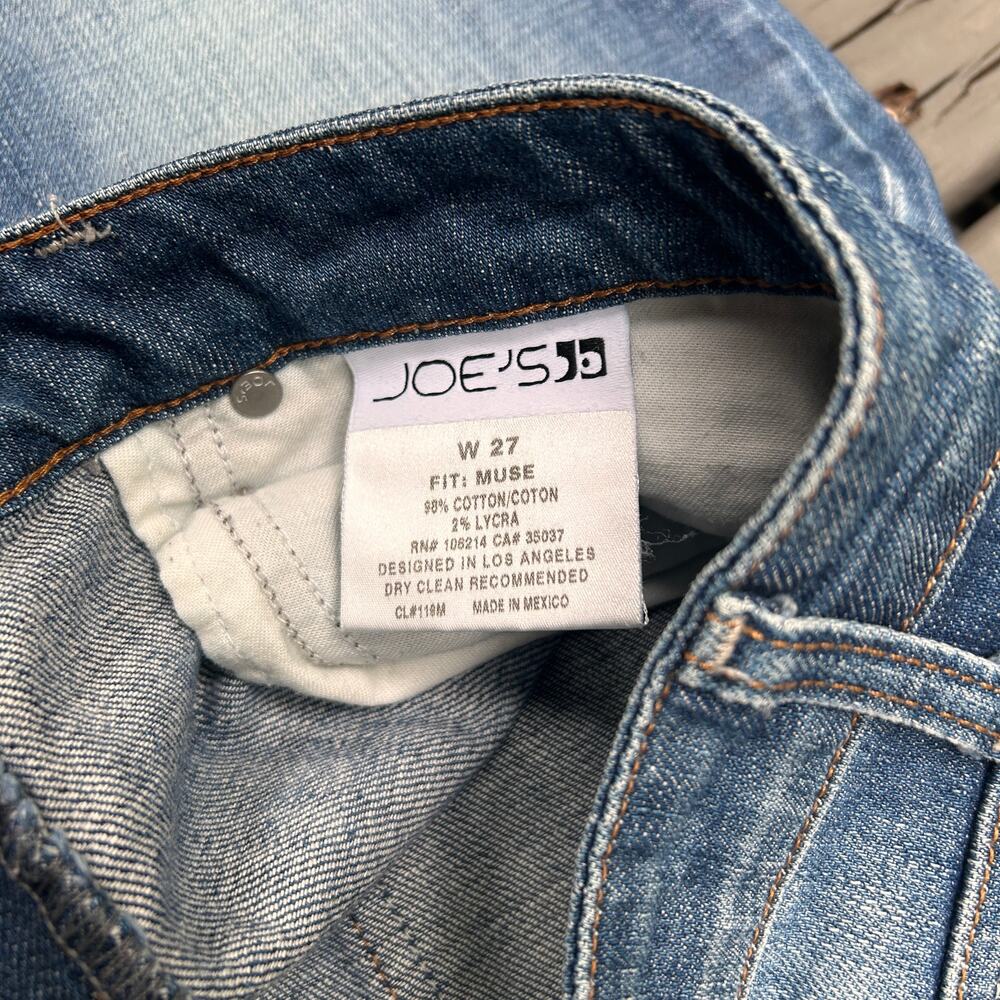 Joe's Jeans Muse Jule Wash Flare Bootcut Jeans 27 High Rise Distressed Y2K - Picture 3 of 9
